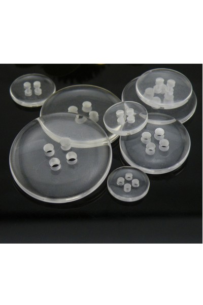 TB-JIXG 鈕扣扣子 全透明紐扣 四眼面包扣 衣帽處暗扣 大衣毛領扣 隱形扣子 10mm 11.5mm 12.5mm 15mm 18mm 20mm 23mm 25mm 正面照